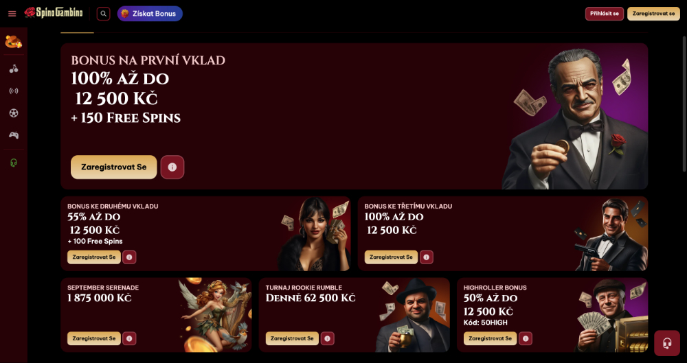 Jak získat bonusy v casinu Spinogambino?