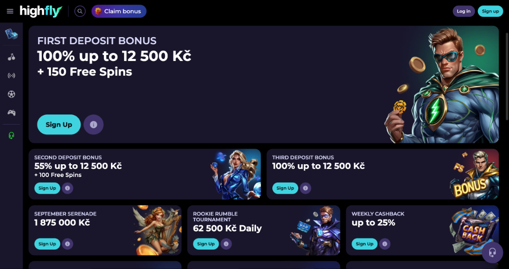 Jak získat bonusy v casinu HighFlyBet?