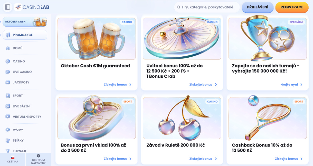 Jak získat bonusy v casinu CasinoLab?