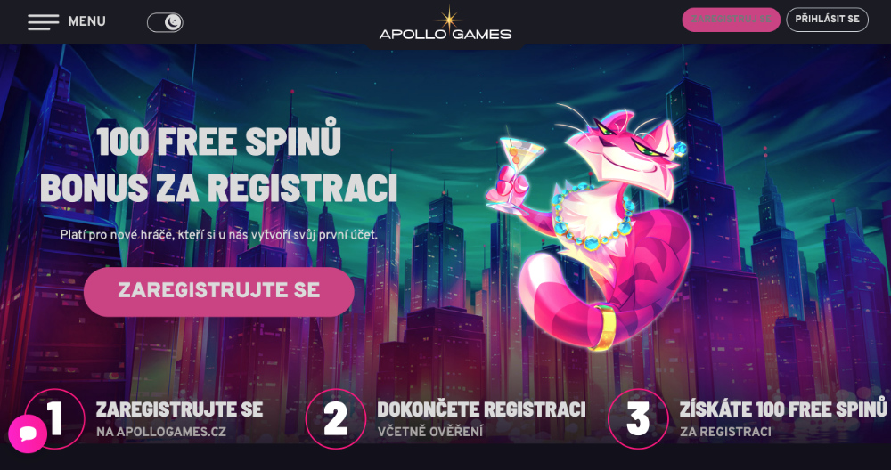 Apollo Games bonus bez vkladu