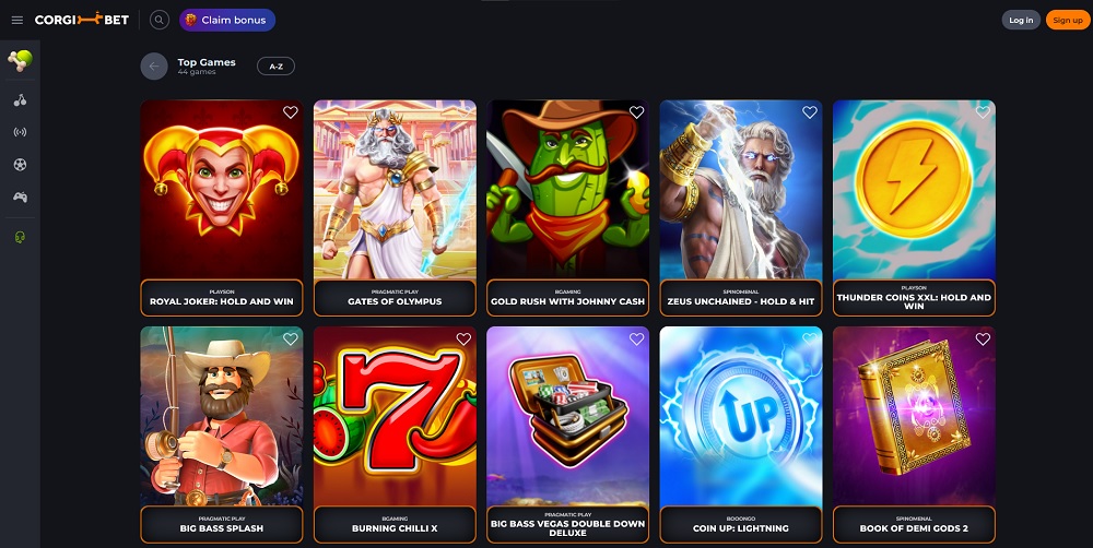 Náhled TOP 10 online slotů v casinu Corgibet