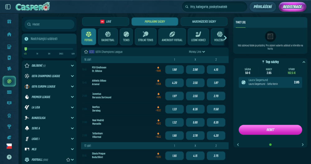 Sázková kancelář Caspero_Caspero