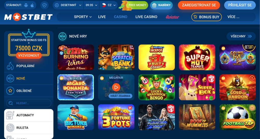 MostBet TOP 10 výherní automaty pro podzim 2025