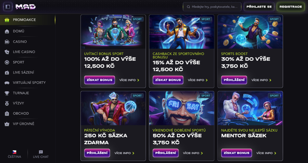 MadCasino bonusy
