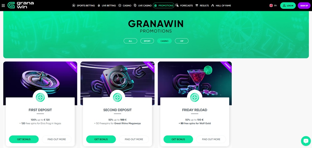GranaWin free spins