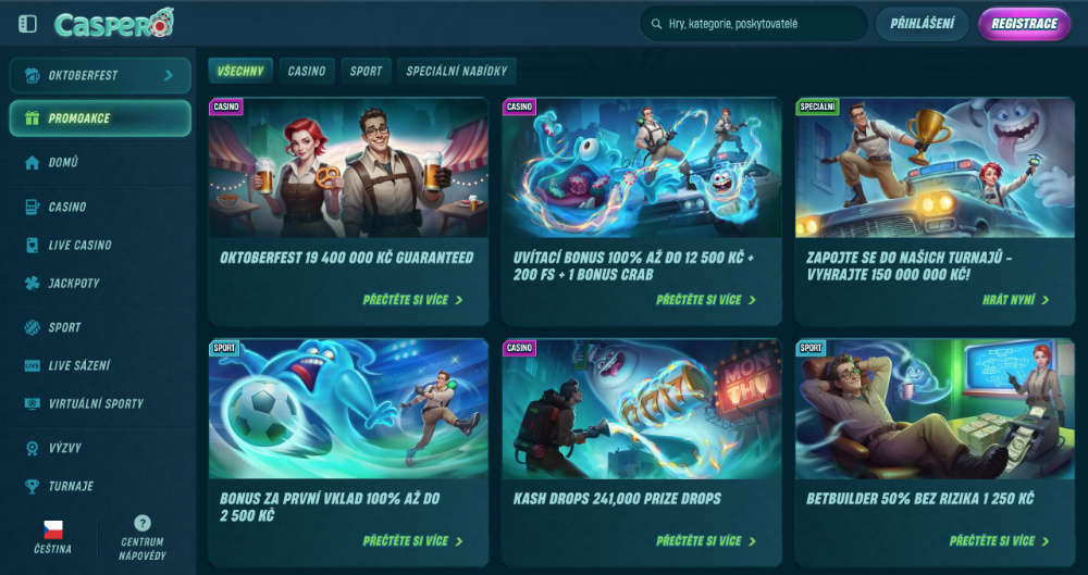 Caspero bonusy [říjen 2025]