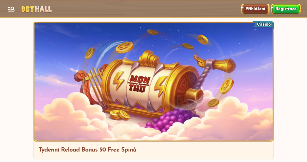 BetHall free spins [říjen 2025]