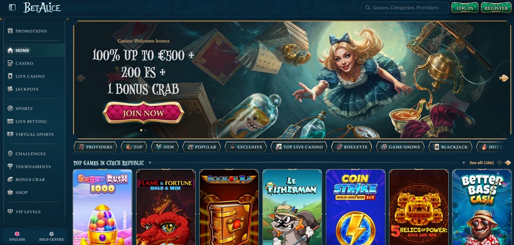 BetAlice aplikace úvod en