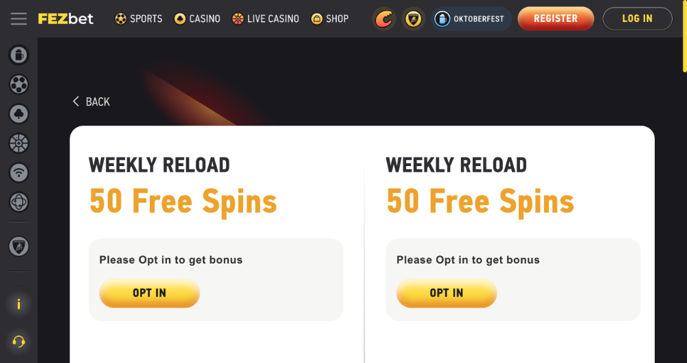 FEZbet free spins [říjen 2025]