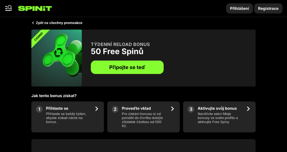 Spinit free spins [říjen 2025]
