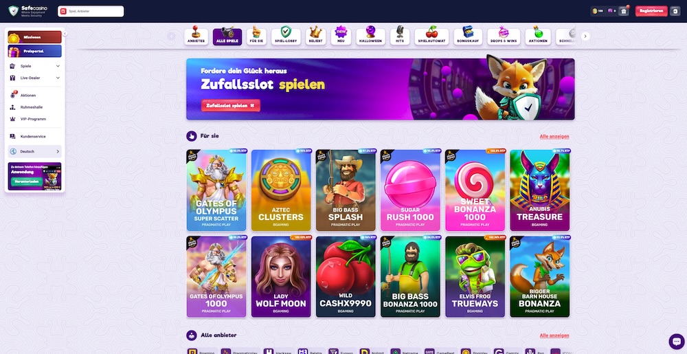 Safecasino Spielautomaten