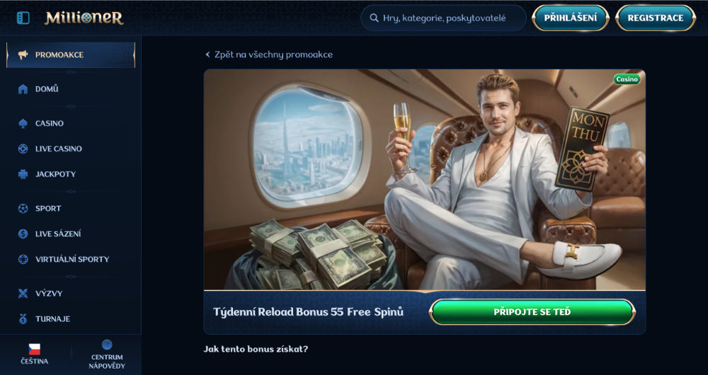 Millioner free spins [říjen 2025]