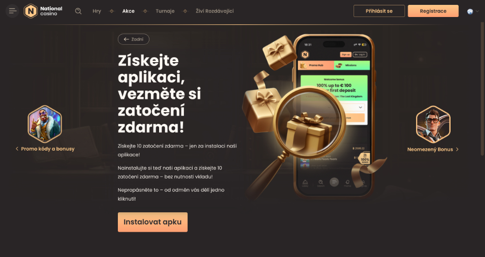 10 free spins za instalaci aplikace Bizzo Casino