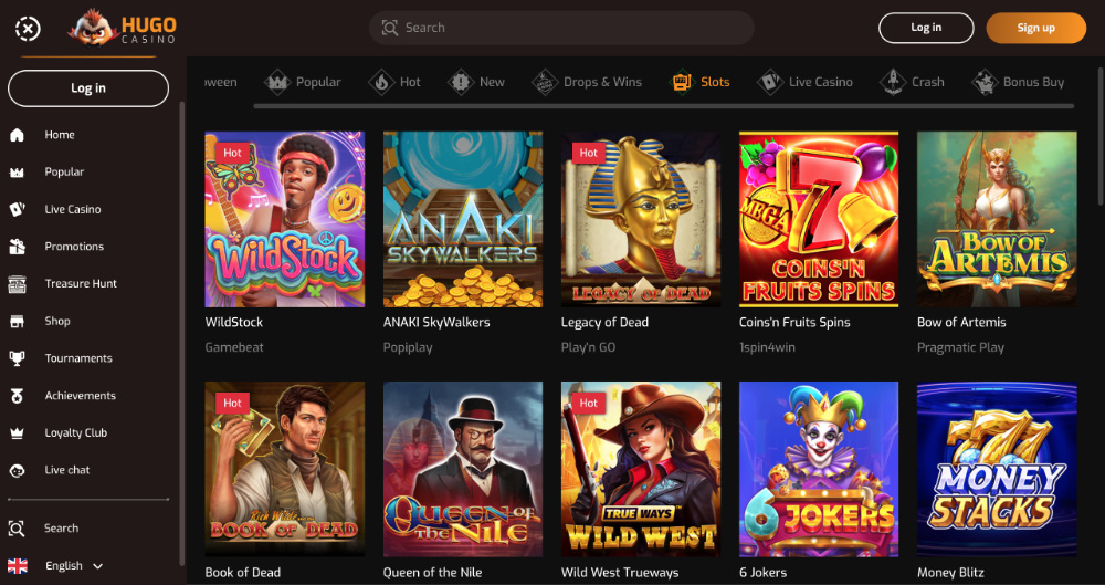 Hugo Casino automaty [Přehled TOP automatů]-úvodní