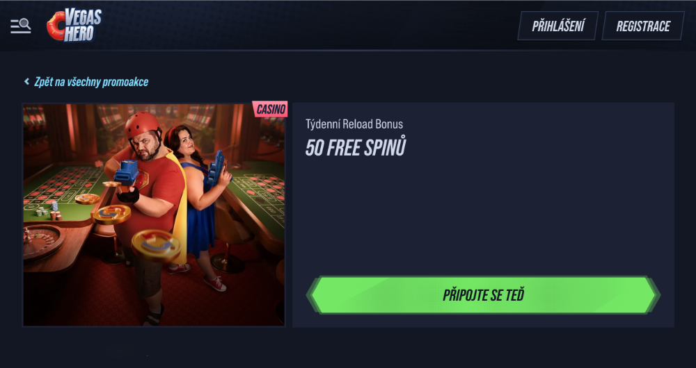 VegasHero free spiny říjen 2025