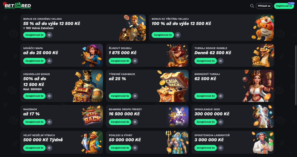 Bonusová nabídka v BetOnRed listopad
