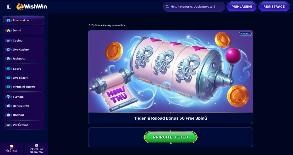 WishWin free spiny říjen 2025