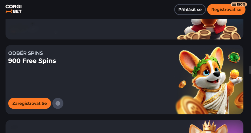 Corgibet free spins [říjen 2025]
