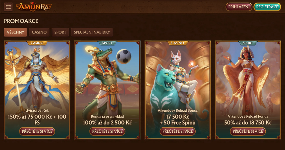 AmunRa bonusy [říjen 2025]