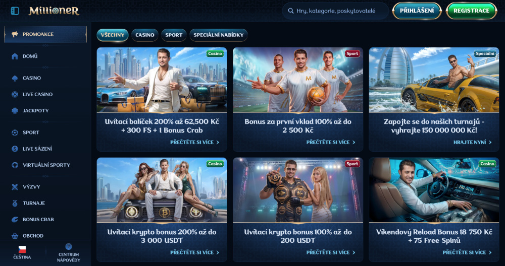 Millioner bonusy [říjen 2025]