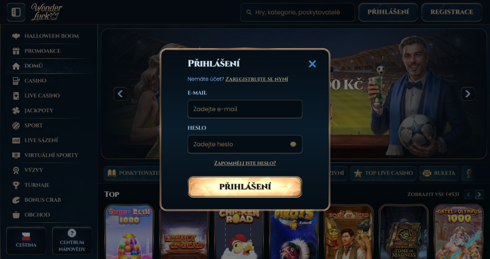 WonderLuck login [Návod na přihlášení]_úvodní