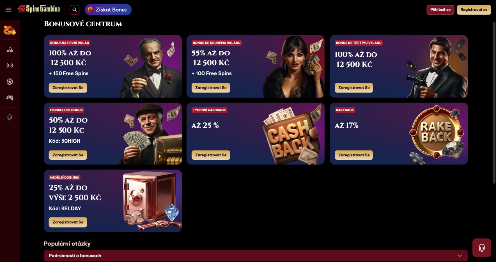 Spinogambino bonusy [říjen 2025]
