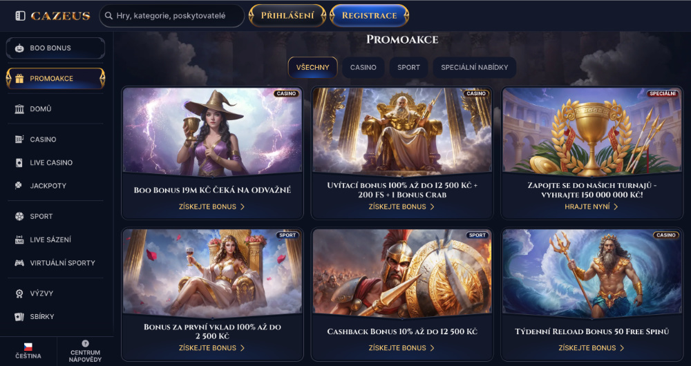 Cazeus bonusy