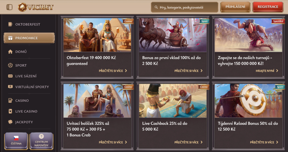 ViciBet bonusy [říjen 2025] úvodní
