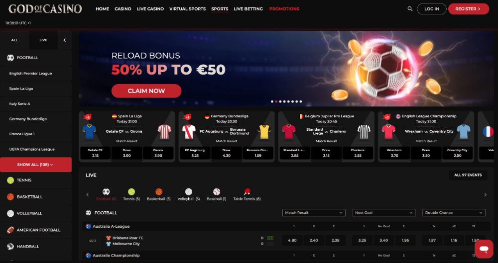 Buchmacher God of Casino – Titelbild