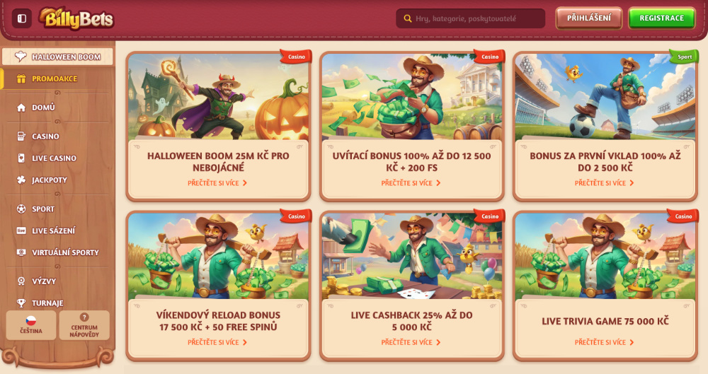 BillyBets bonusy [listopad 2025] úvodní