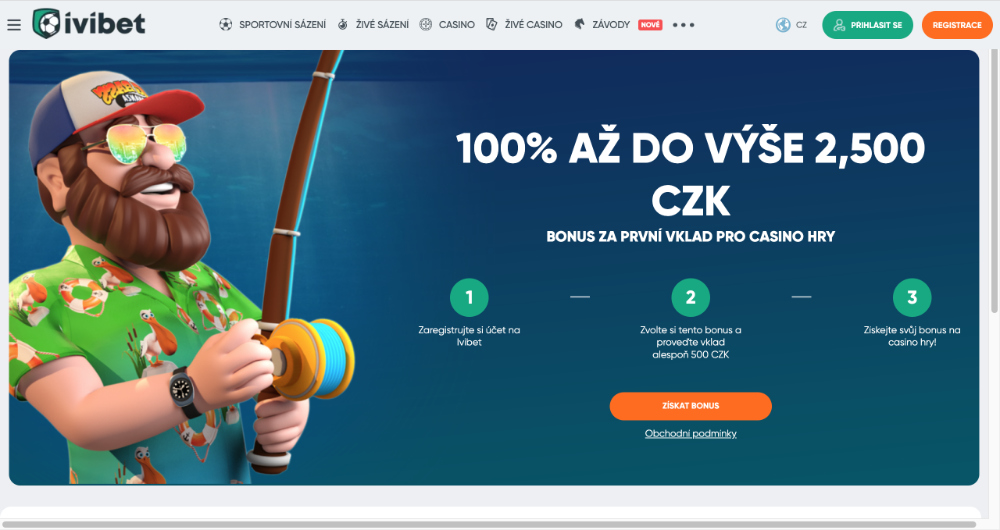 Promoakce v casinu Ivibet Bonus k prvnímu vkladu 2 500 Kč + 120 free spinů