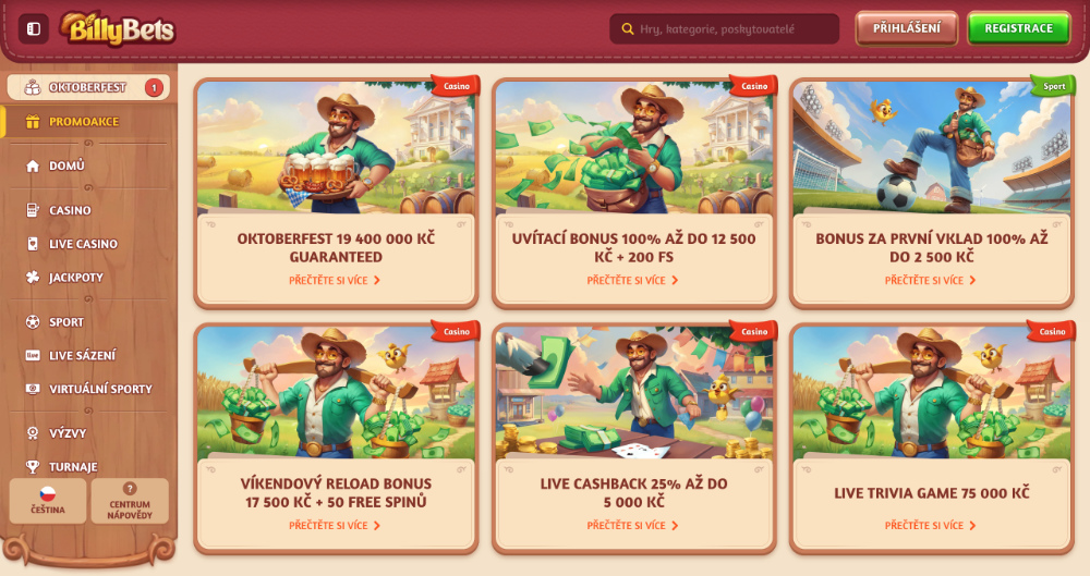 BillyBets bonusy [říjen 2025]
