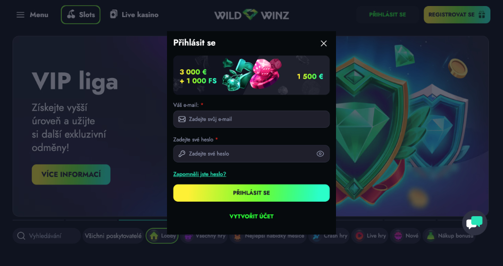 WildWinz login [Návod na přihlášení]