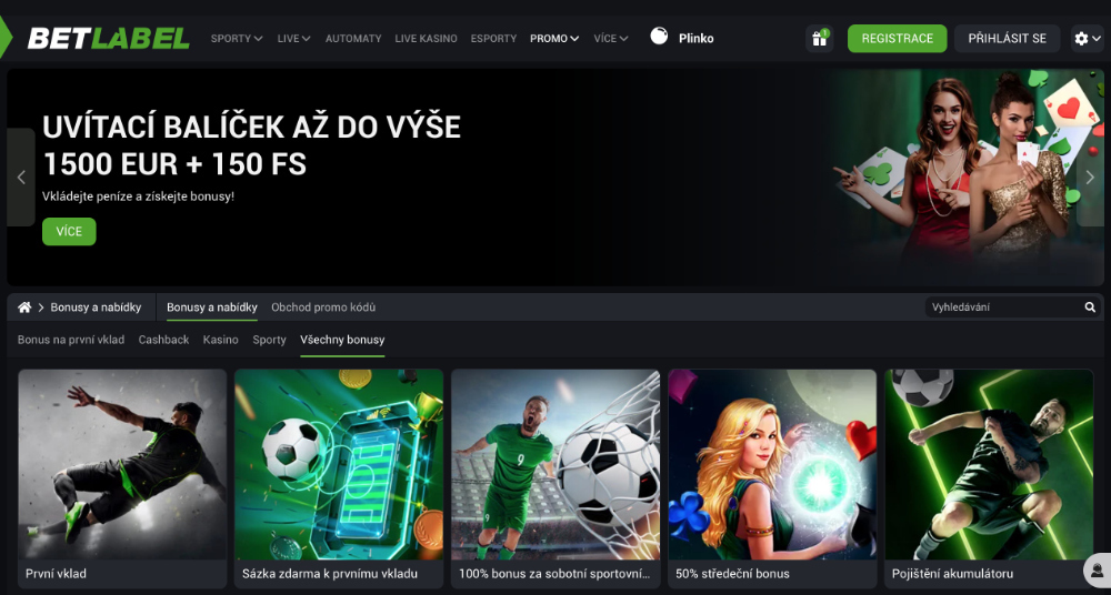 BetLabel bonusy [říjen 2025]