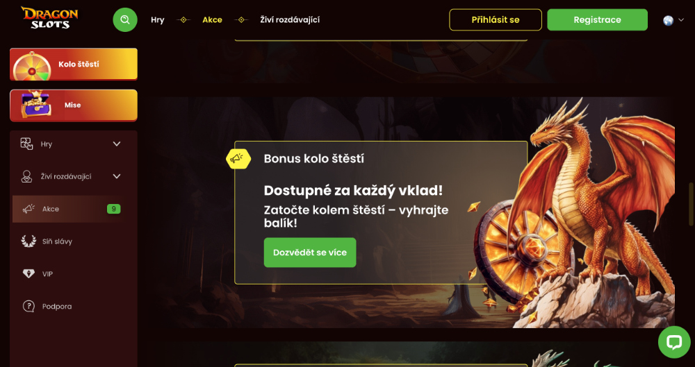 Dragon Slots bonusy [říjen 2025]