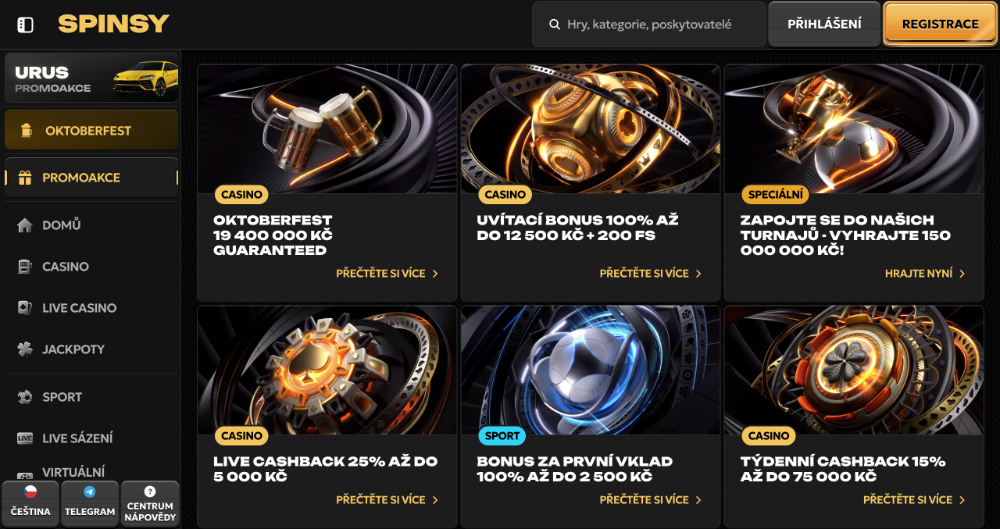 Spinsy bonusy [říjen 2025] 
