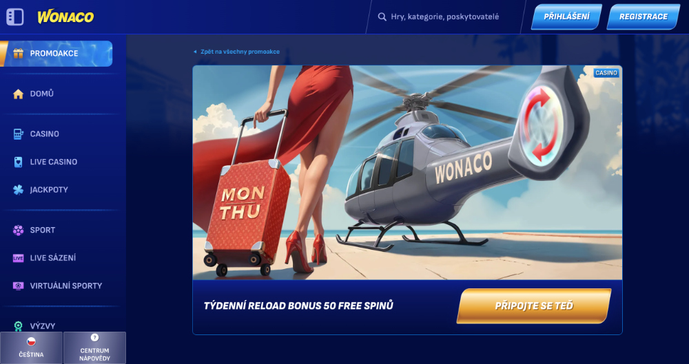 Wonaco free spins [říjen 2025]