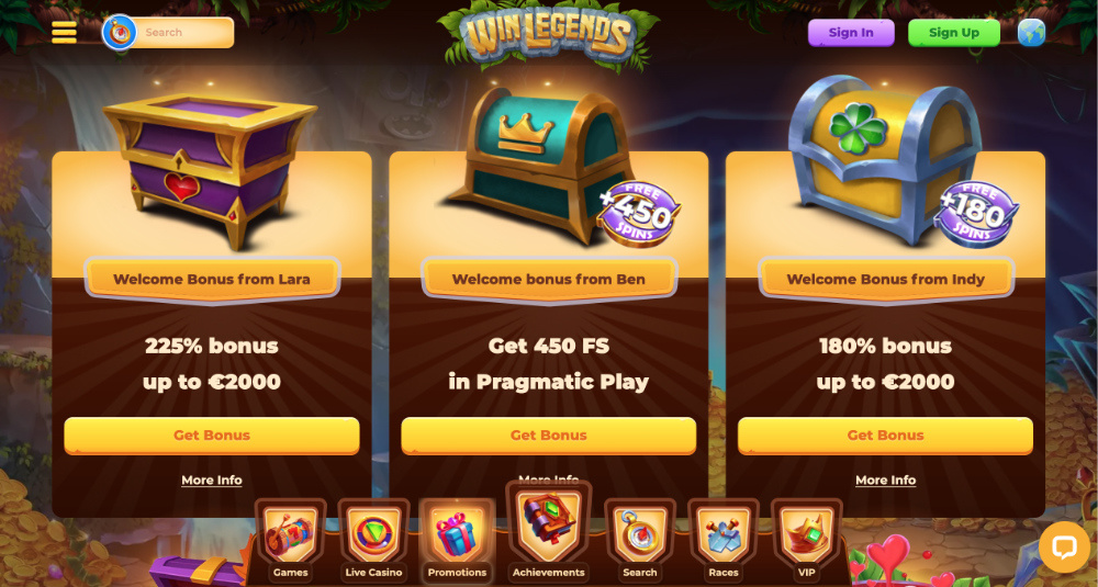 WinLegends bonusy [říjen 2025]