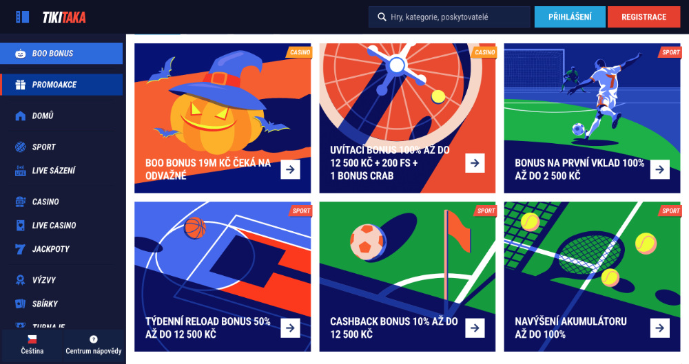 Listopadové bonusy v casinu TikiTaka