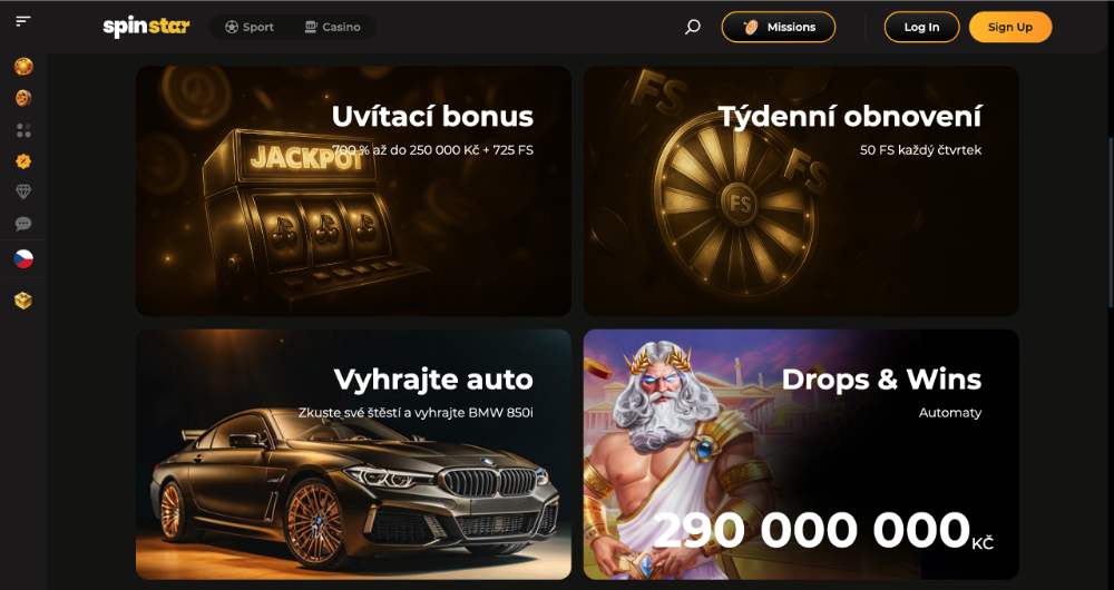 Spinstar.bet bonusy [říjen 2025]