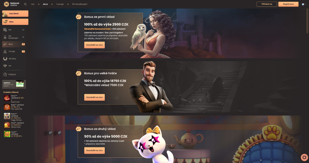 National Casino bonusy [listopad 2025]