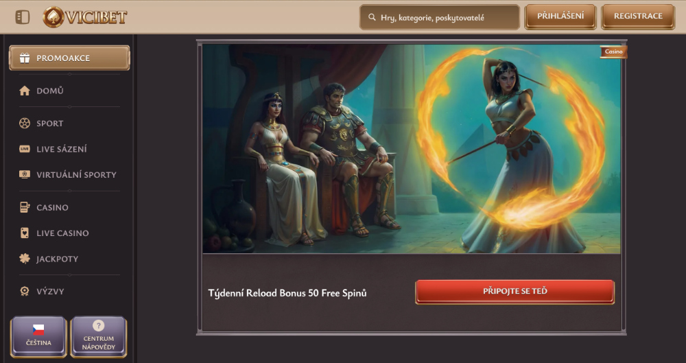 Free spiny v casinu ViciBet v říjnu