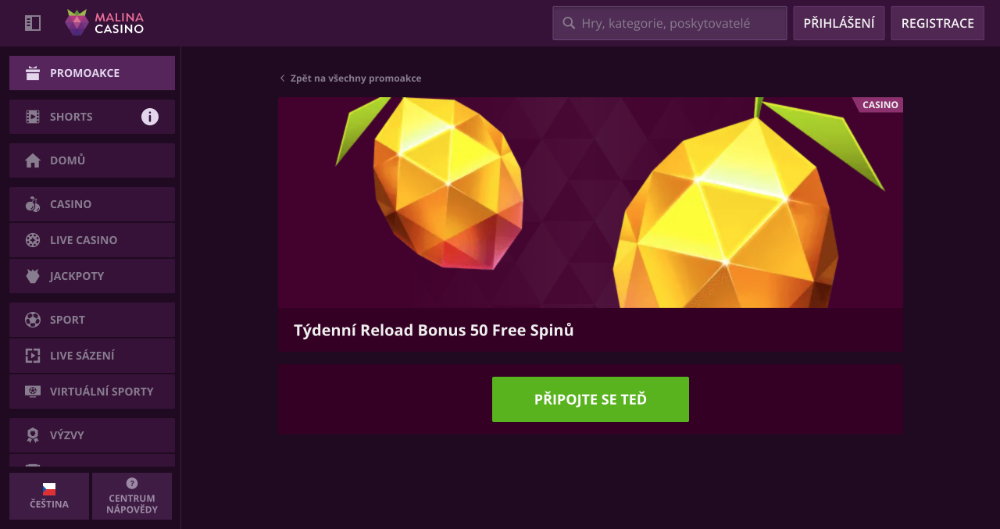 Malina Casino free spins [říjen 2025]