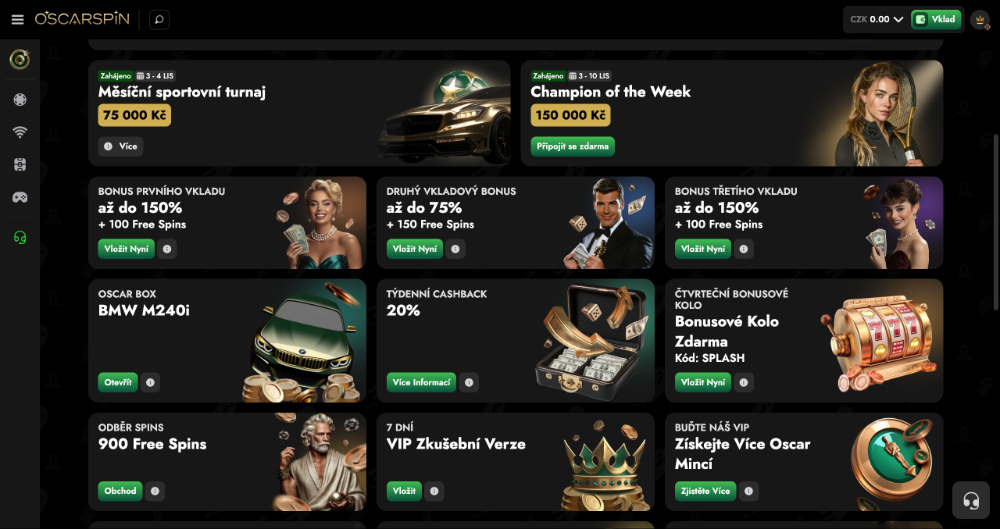 Oscarspin bonusy [listopad 2025]_úvodní