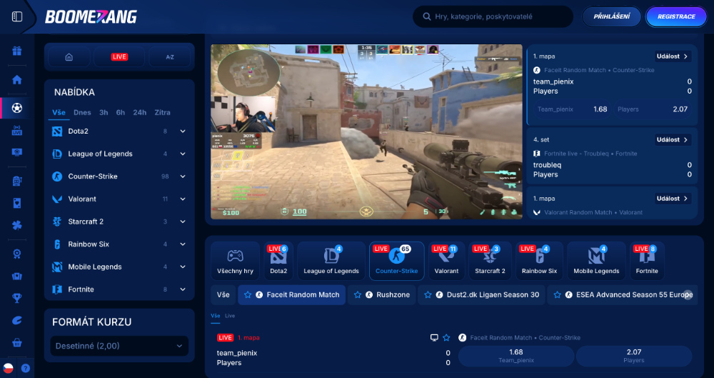 Boomerang Bet esport