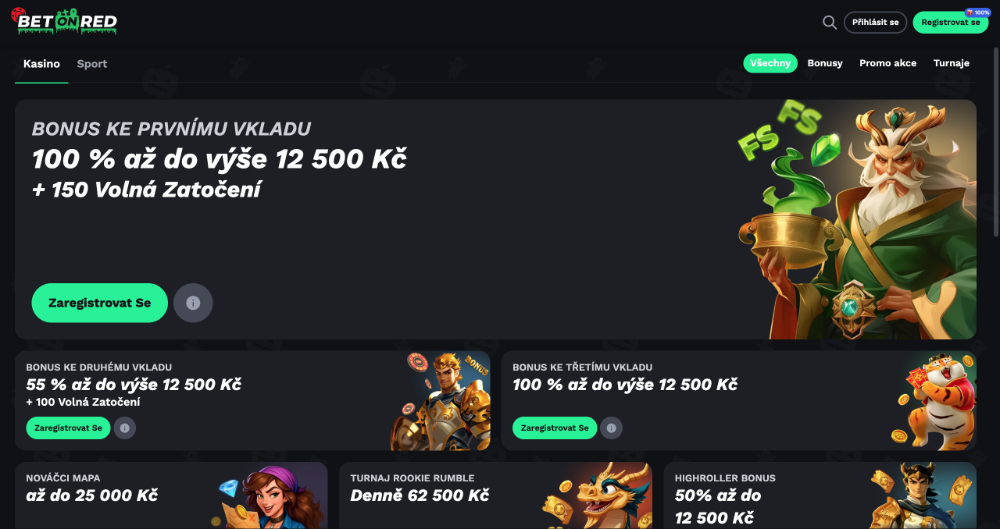 Listopadové free spiny v casinu BetOnRed