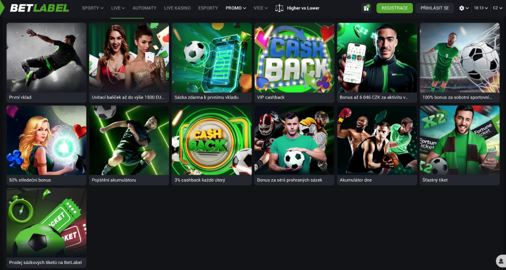 BetLabel bonusy