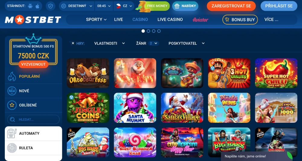 MostBet automaty s vánoční tematikou [Vánoce 2025] úvodní