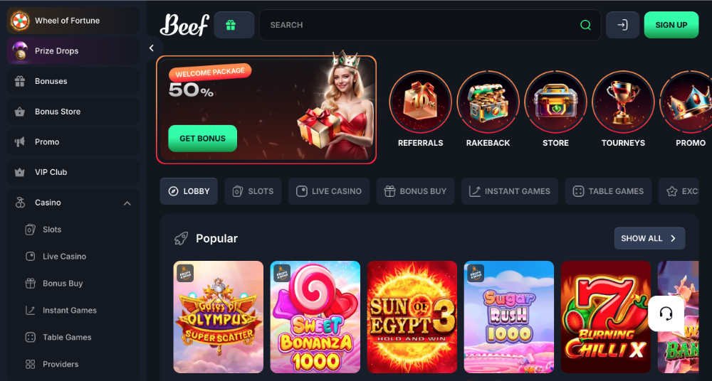 Online casino Beef Casino