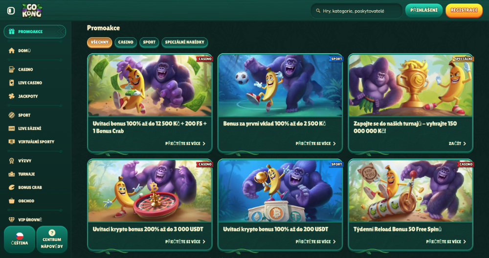 Casino GoKong nabízí zajímavé bonusy.